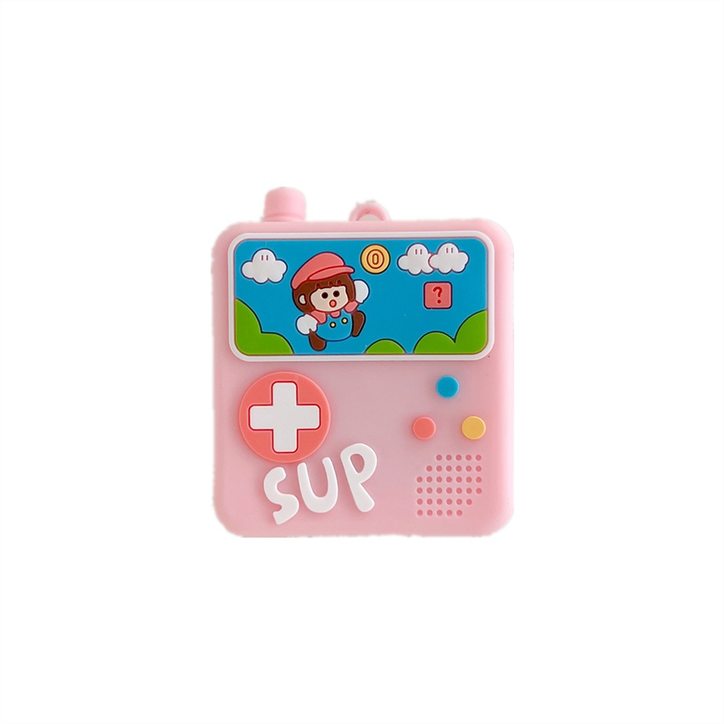 Vỏ Bảo Vệ Hộp Sạc Tai nghe không dây Samsung Galaxy Live Buds 2 Pro Bằng Silicon Mềm Chống Sốc Chống Trầy Xước Hình Super Mario