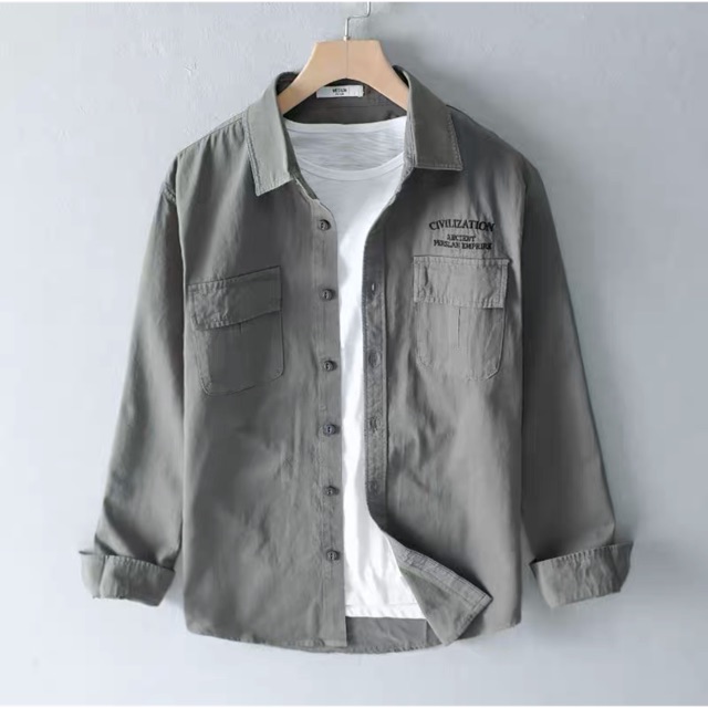 [Mã FAMAYMA2 giảm 10K đơn 50K] Sơmi kaki thêu phong cách mới cho mùa hè nặng động | BigBuy360 - bigbuy360.vn