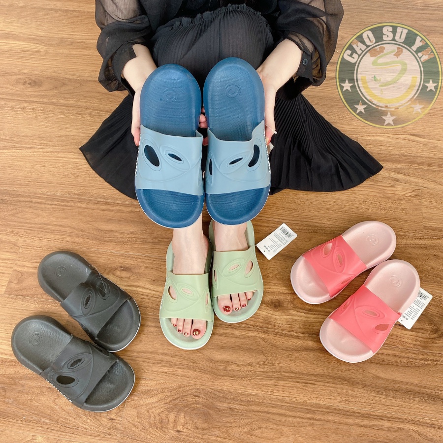 Dép quai ngang đế cao cho nam nữ Desirable đi biển có lỗ thoáng khi chân. Chất liệu cao su non mềm mại, chống trơn trượt