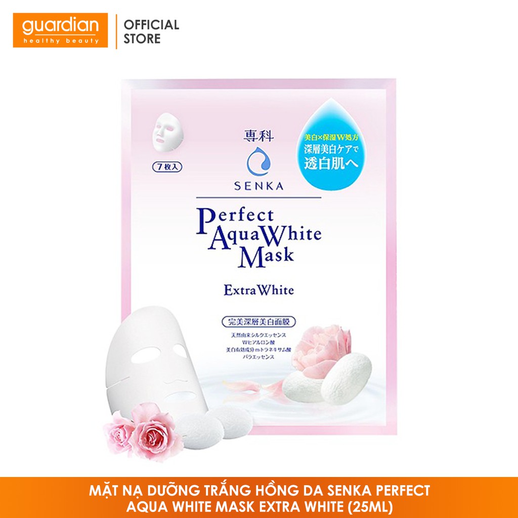 Mặt Nạ Dưỡng Trắng Hồng Da Senka Perfect Aqua White Mask Extra White (23g)