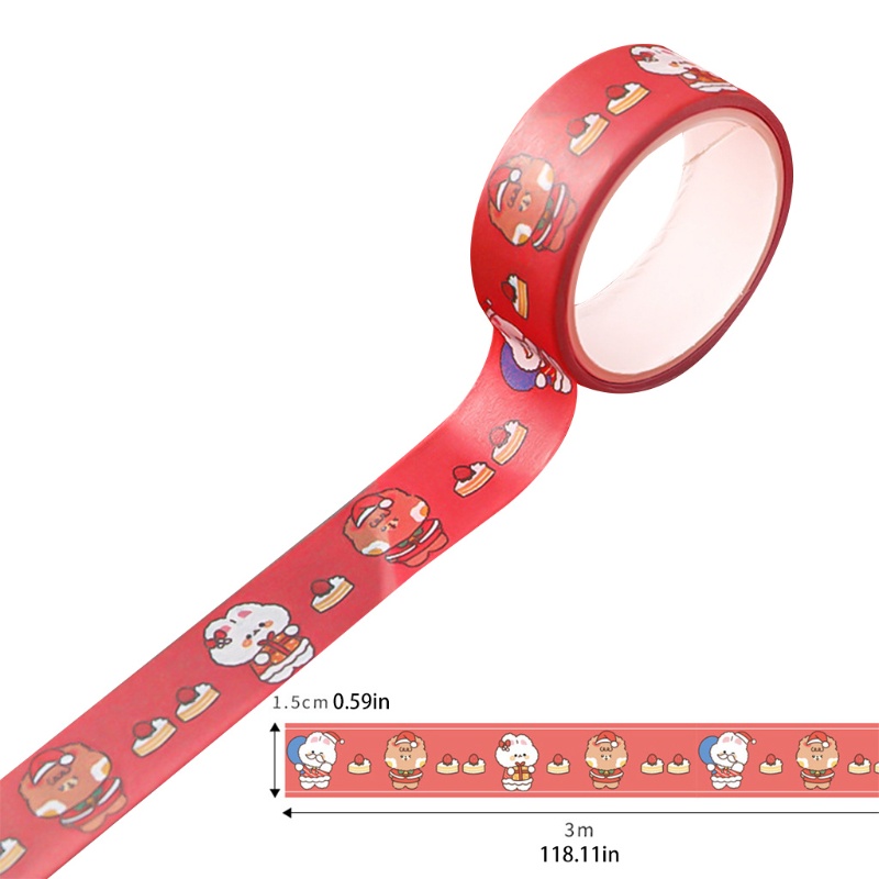 Băng Keo Siêu Dính Họa Tiết Hoạt Hình Giáng Sinh Trang Trí Sổ Tay