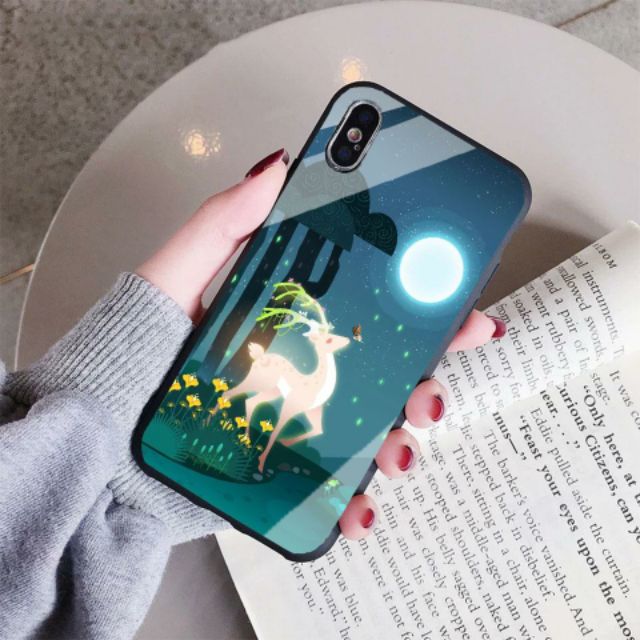 Ốp Lưng Kính Cường Lực / Case Hươu Chống Vỡ Dành Cho 13ProMax 12ProMax 11ProMax X XSMAX Fukishop