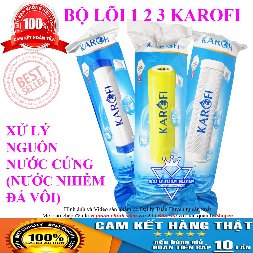 Bộ 3 lõi lọc Karofi xử lý nước cứng ( Nước nhiễm đá vôi) | BigBuy360 - bigbuy360.vn