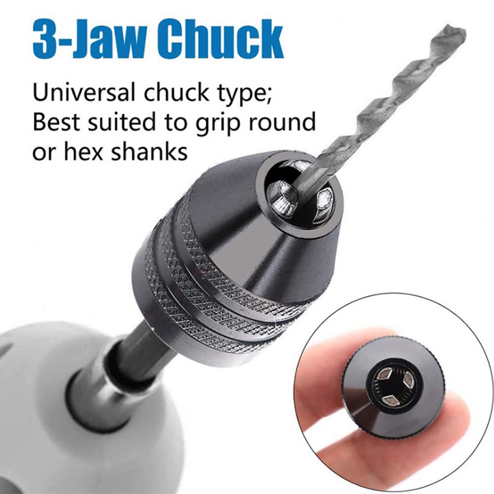Đầu Kẹp Mũi Khoan 0.3-3.4mm/0.3-3.6mm/0.3-6.5mm/0.6-8mm Cho Máy Khoan Điện 1/4"