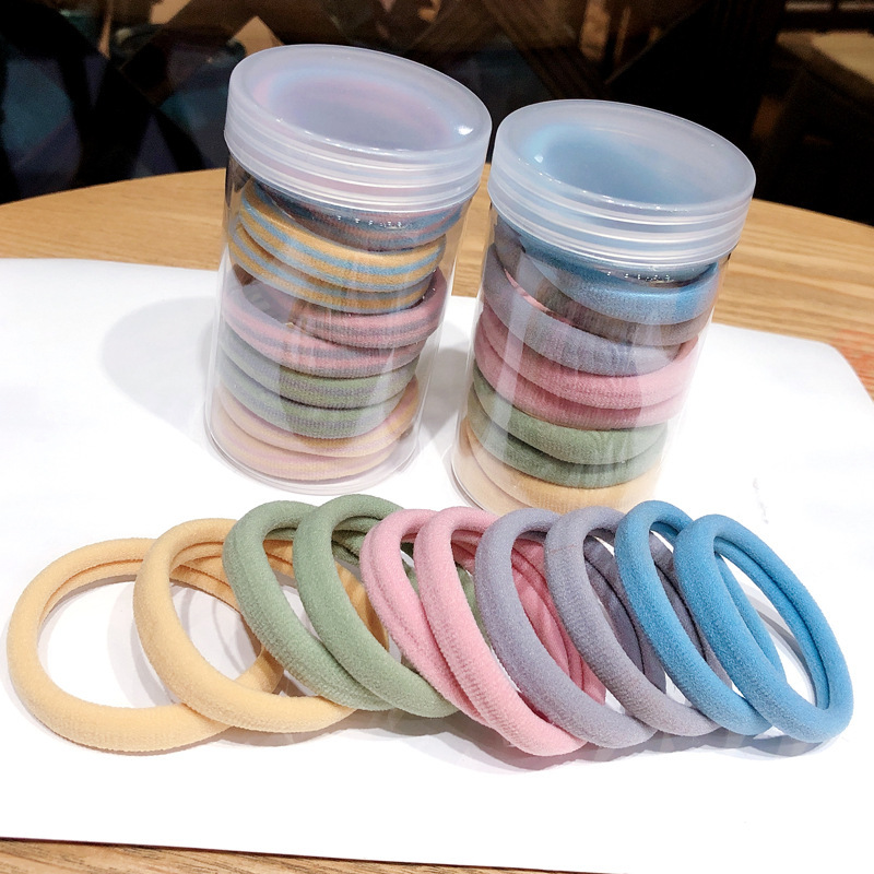 Set 10 dây cột tóc co giãn màu sắc thời trang Hàn Quốc