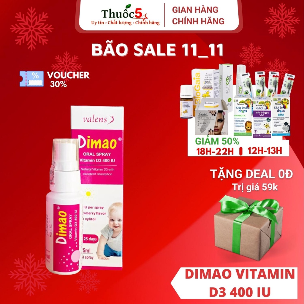 [Giá Gốc] DIMAO VITAMIN D3 400 IU Dạng Xịt [Nhập Khẩu Châu Âu Chính Hãng - Cam Kết Date Xa]
