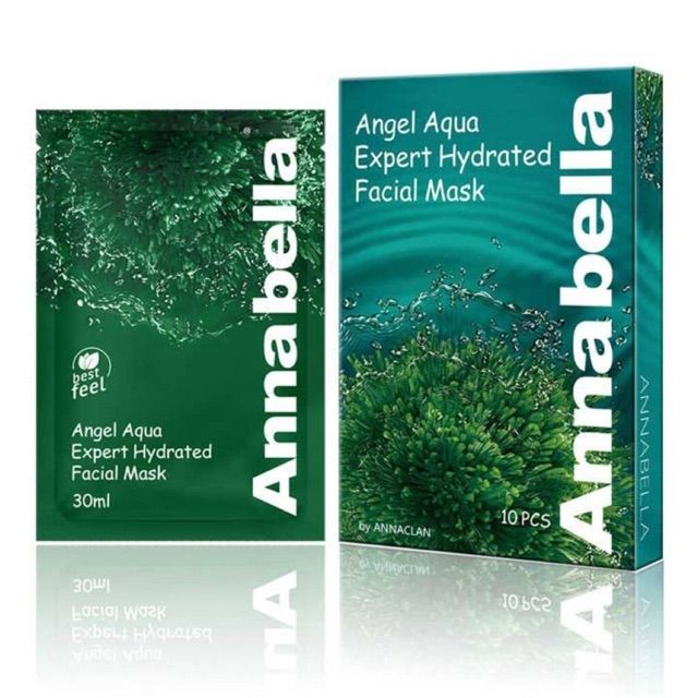 Hộp 10 Miếng Mặt Nạ Tảo Biển Săn Chắc Da Angle Aqua Annabella Made in Thailand's