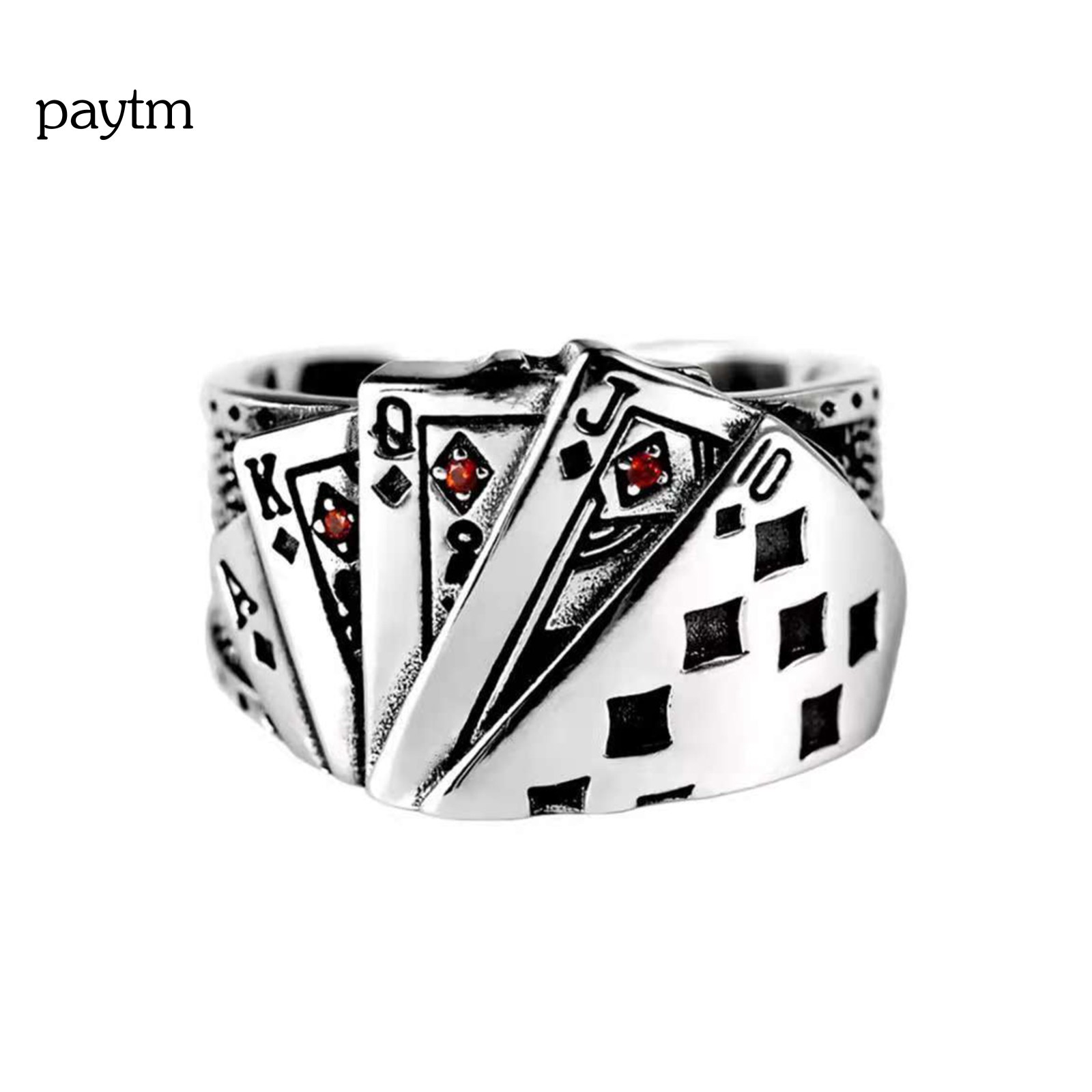 Nhẫn Hở Họa Tiết Lá Bài Poker Thời Trang Cho Nam Và Nữ