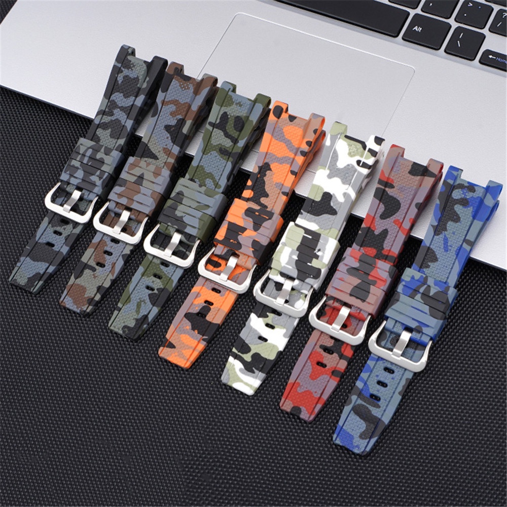 Dây Đeo Cao Su Họa Tiết Rằn Ri Cho Đồng Hồ Casio G-Shock GST-W300 W300G GST-S300 S210B S110 GST-W110