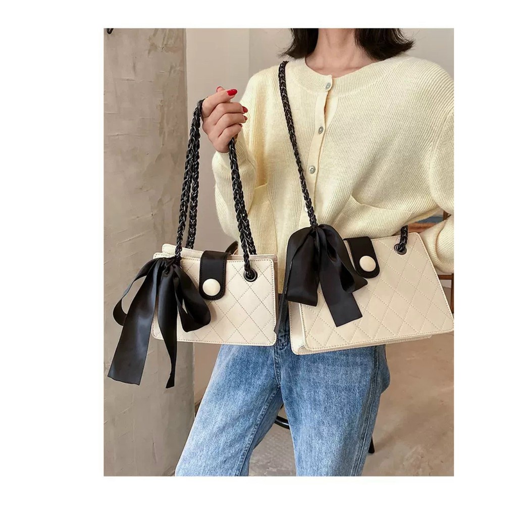 Túi đeo vai công sở buộc nơ thời trang nữ siêu hot 2021 ❤❤❤ Freeship