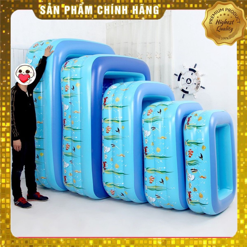 🌟🌟Bể bơi phao bơi bơm hơi 2 tầng, 3 tầng loại 1m2 1m5 2M1 - loại dày