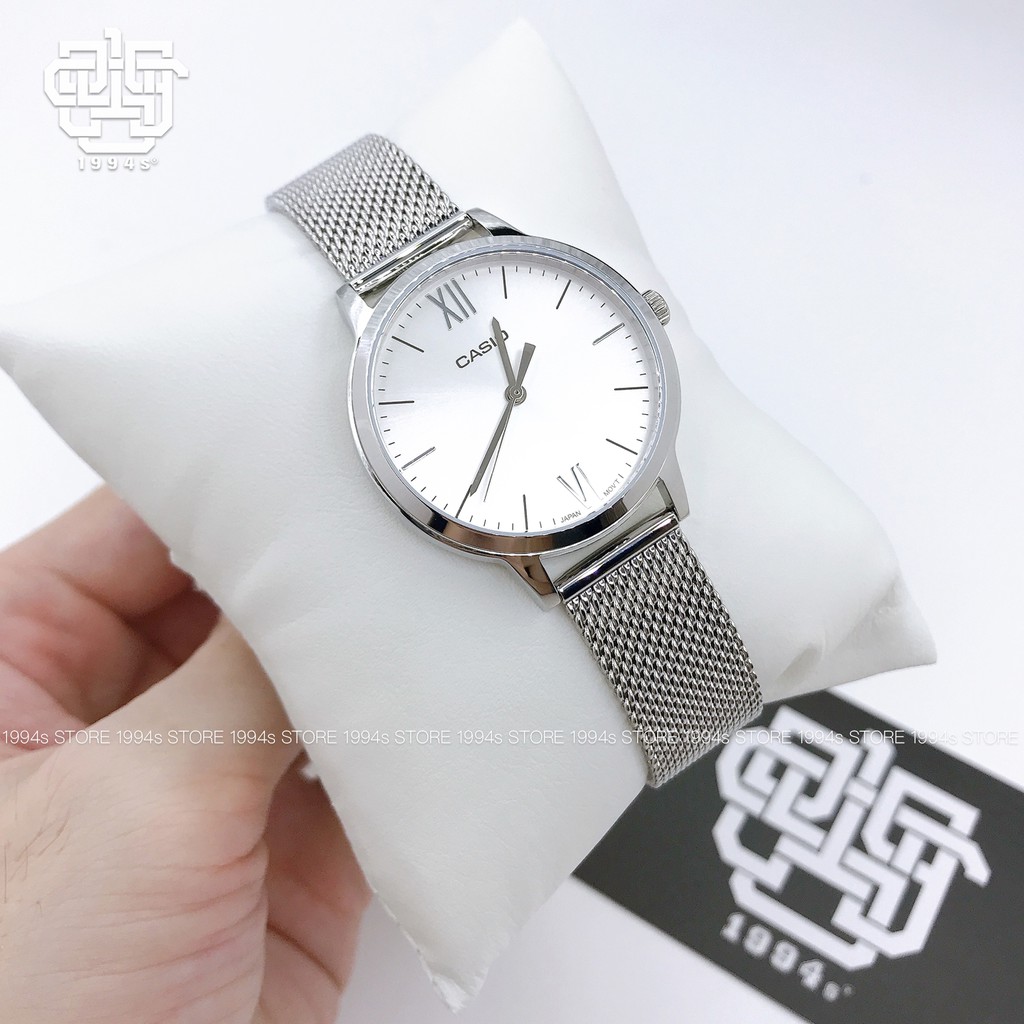 Đồng hồ nữ Casio LTP-E157 Series, dây thép không gỉ, chống nước 50m, size 32mm, hàng chính hãng
