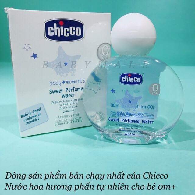 [ HÀNG CHÍNH HÃNG] NƯỚC HOA CHICCO 100ML HƯƠNG TỰ NHIÊN