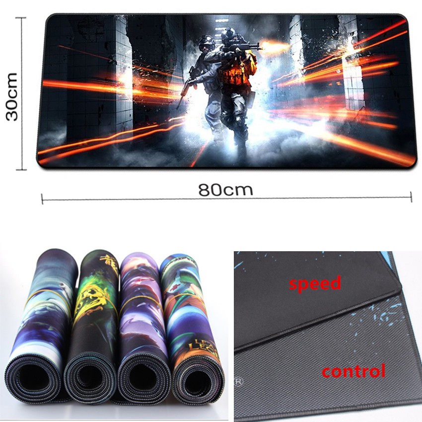 Miếng lót chuột Chuyên Game có may viền 80 x 30 cm Size Lớn S6 - Loại MousePad Control và Speed