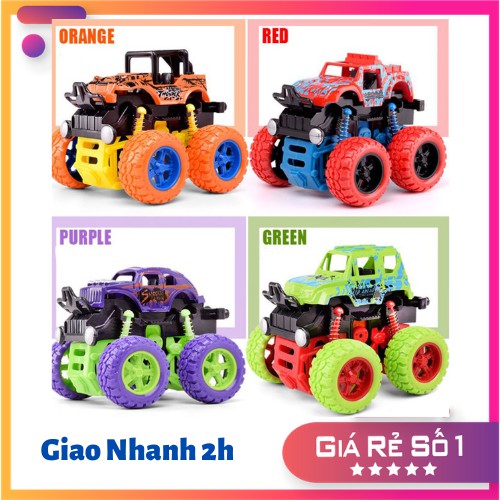Xe Địa Hình Monter Nhào Lộn Xoay 360 Độ Có Giảm Xốc Chạy Bánh Đà Vui Nhộn Cho Bé