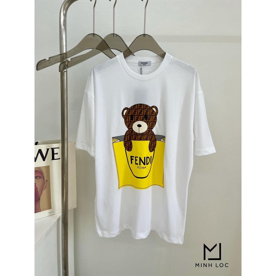 Áo Thun Nữ UNISEX Gấu Nâu Túi Vàng Form Rộng
