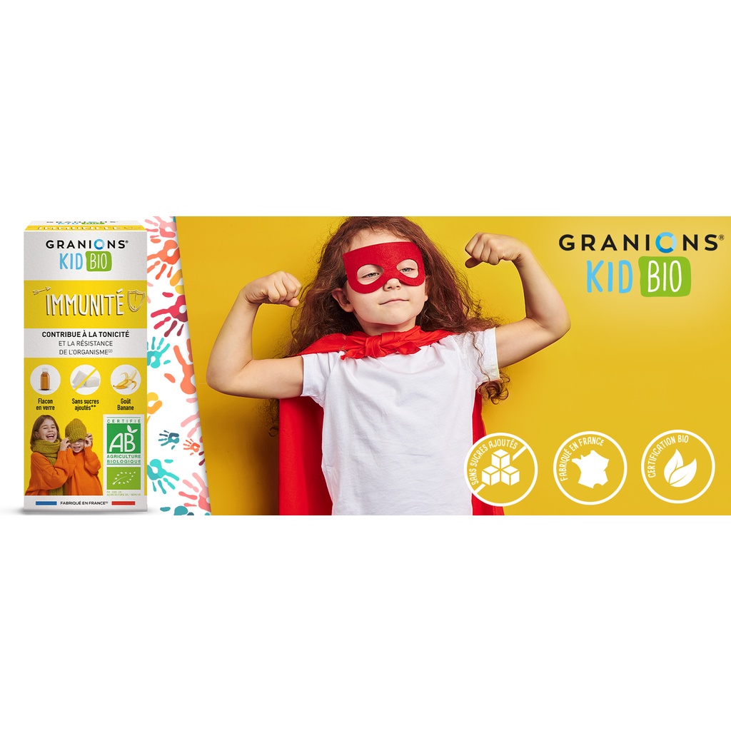 Siro tăng đề kháng hữu cơ Granions Kid Bio Immunité 125ml cho bé