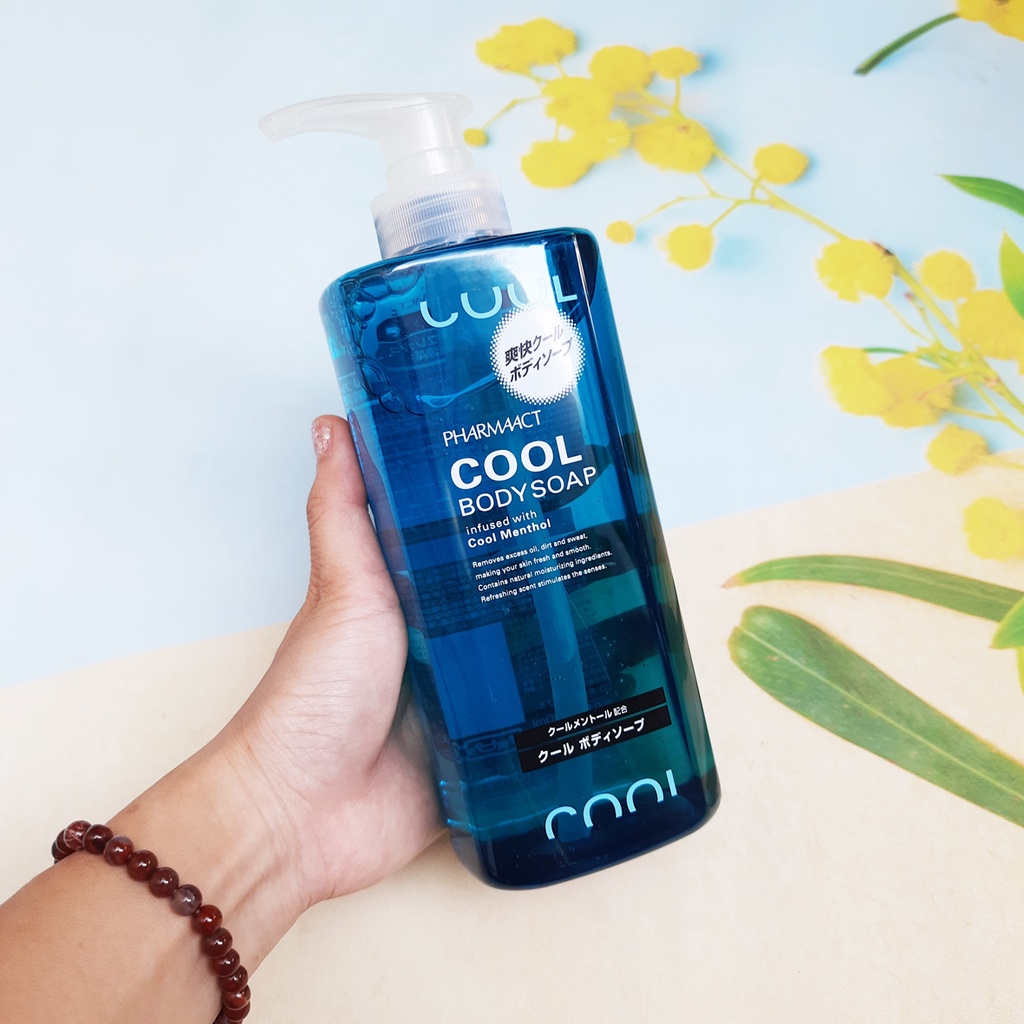 Sữa Tắm Pharmaact Cool 600ml Cho Nam (Giảm Mụn &amp; Sáng Khoái) Hàng Nhật Nội Địa