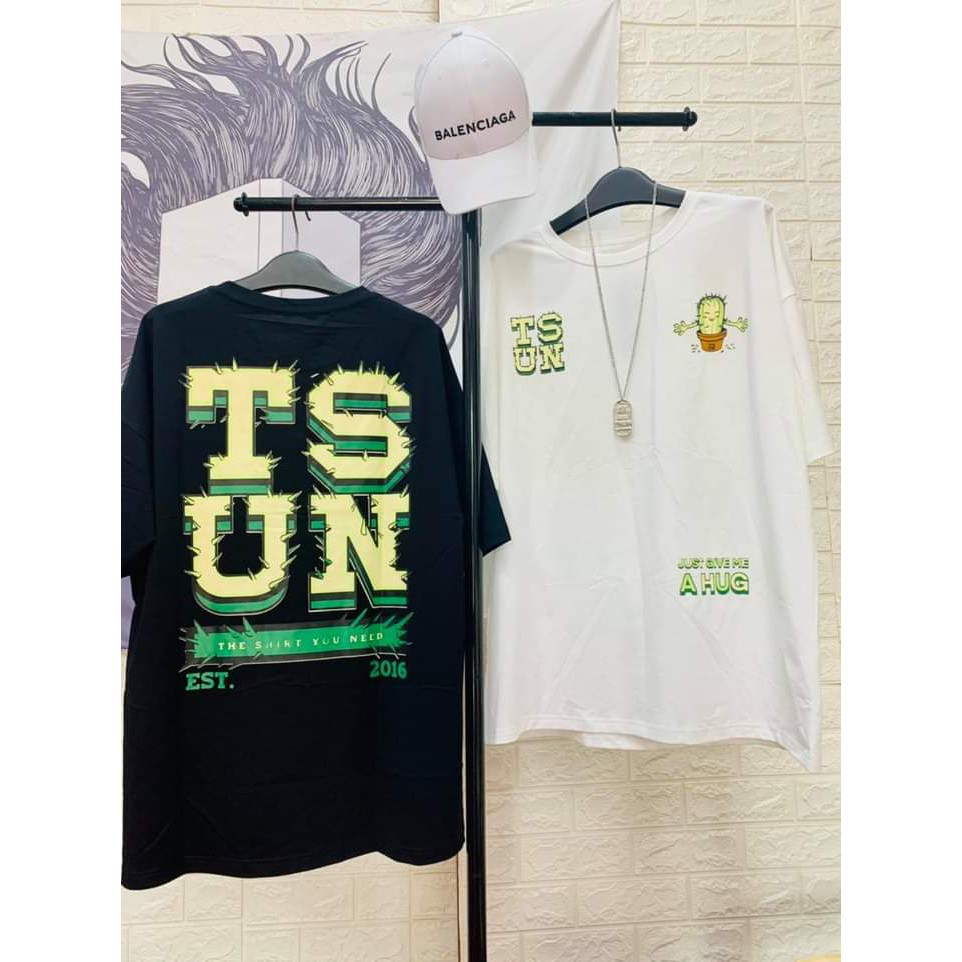 Áo thun Unisex tay lỡ dáng rộng in hình xương rồng, chất cotton cao cấp co giãn 4 chiều phong cách Ulzzang | BigBuy360 - bigbuy360.vn