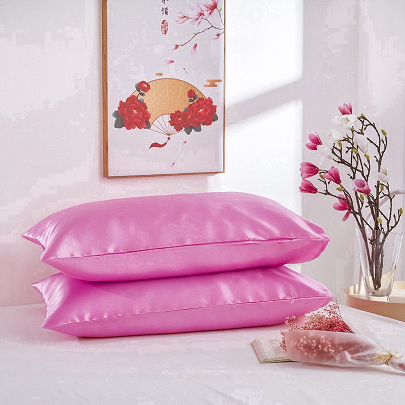 Bao Gối Vải Lụa Satin Trơn Màu