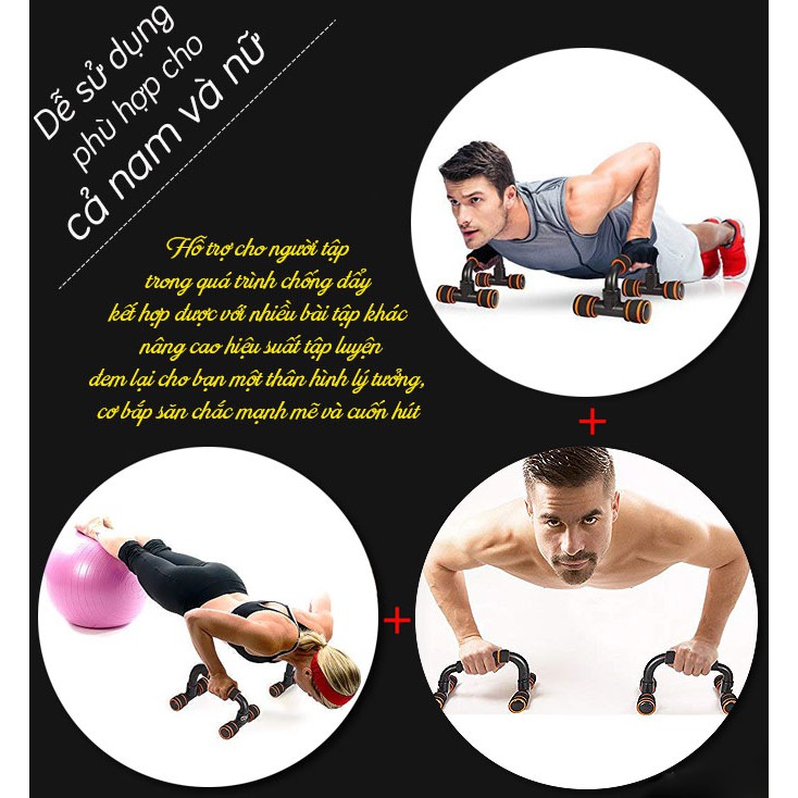 Parallettes - Dụng Cụ Hít Đất Chống Đẩy Chân Thẳng Tập Gym Tại Nhà DC03 (01 Đôi)