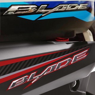 Decal tem chữ blade dán suờn xe wave blade mới