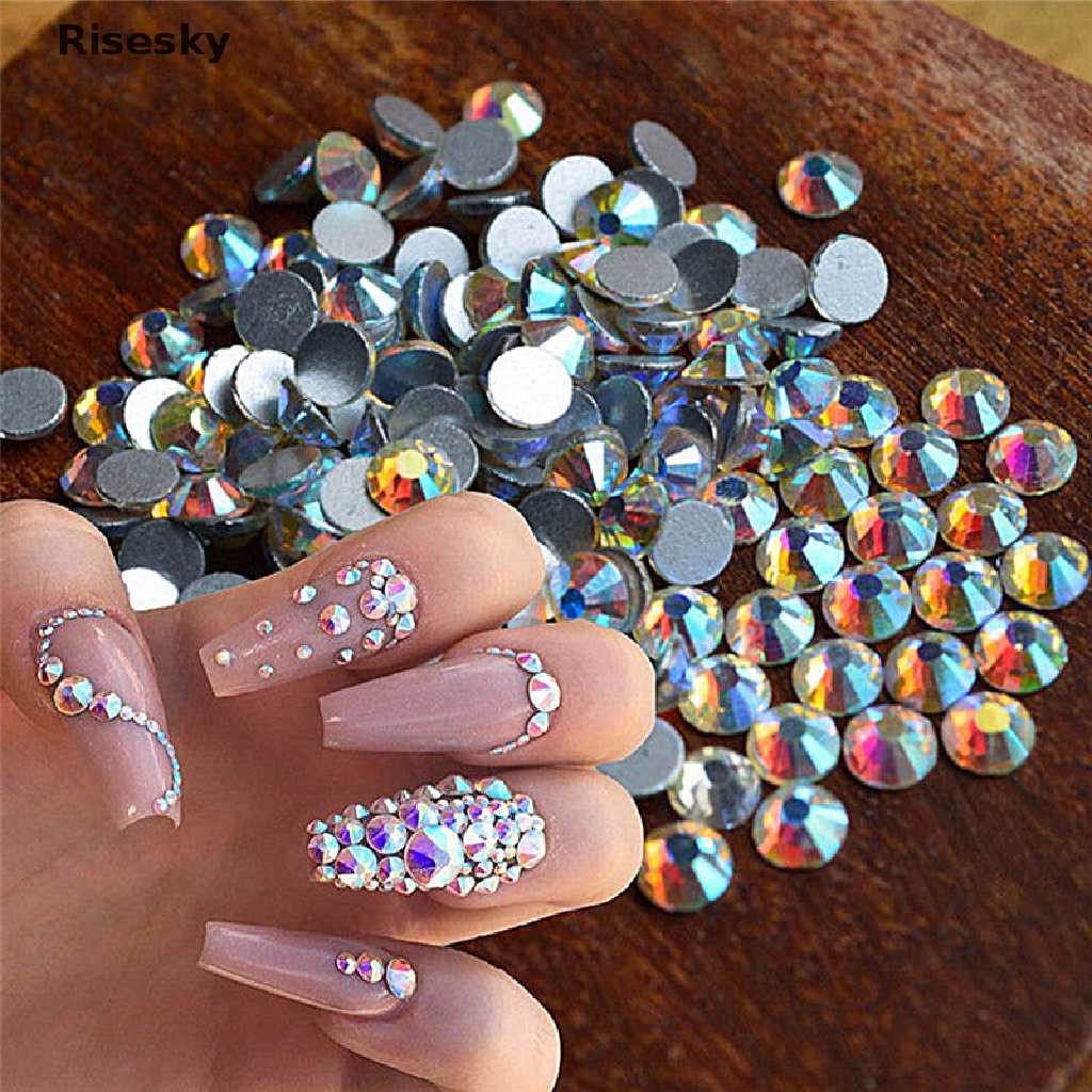 Set 1440 Hạt Cườm 3D Lấp Lánh Dùng Trang Trí Móng Nghệ Thuật DIY Mới