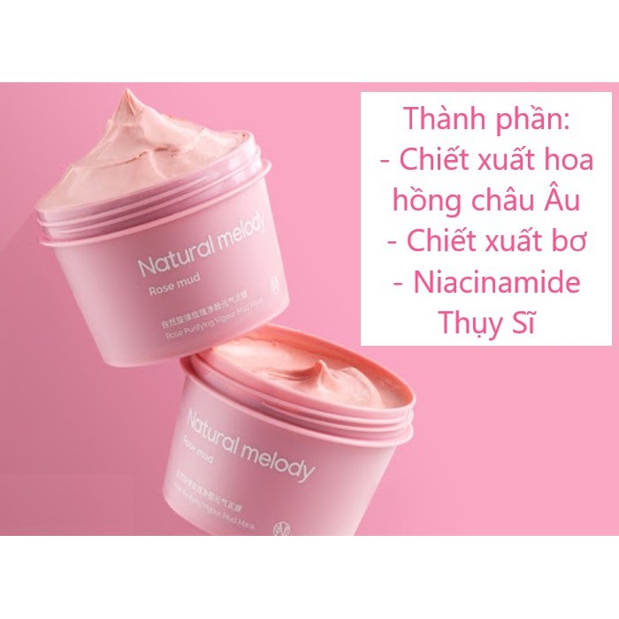 Mặt nạ bùn Natural Melody trà xanh và hoa hồng