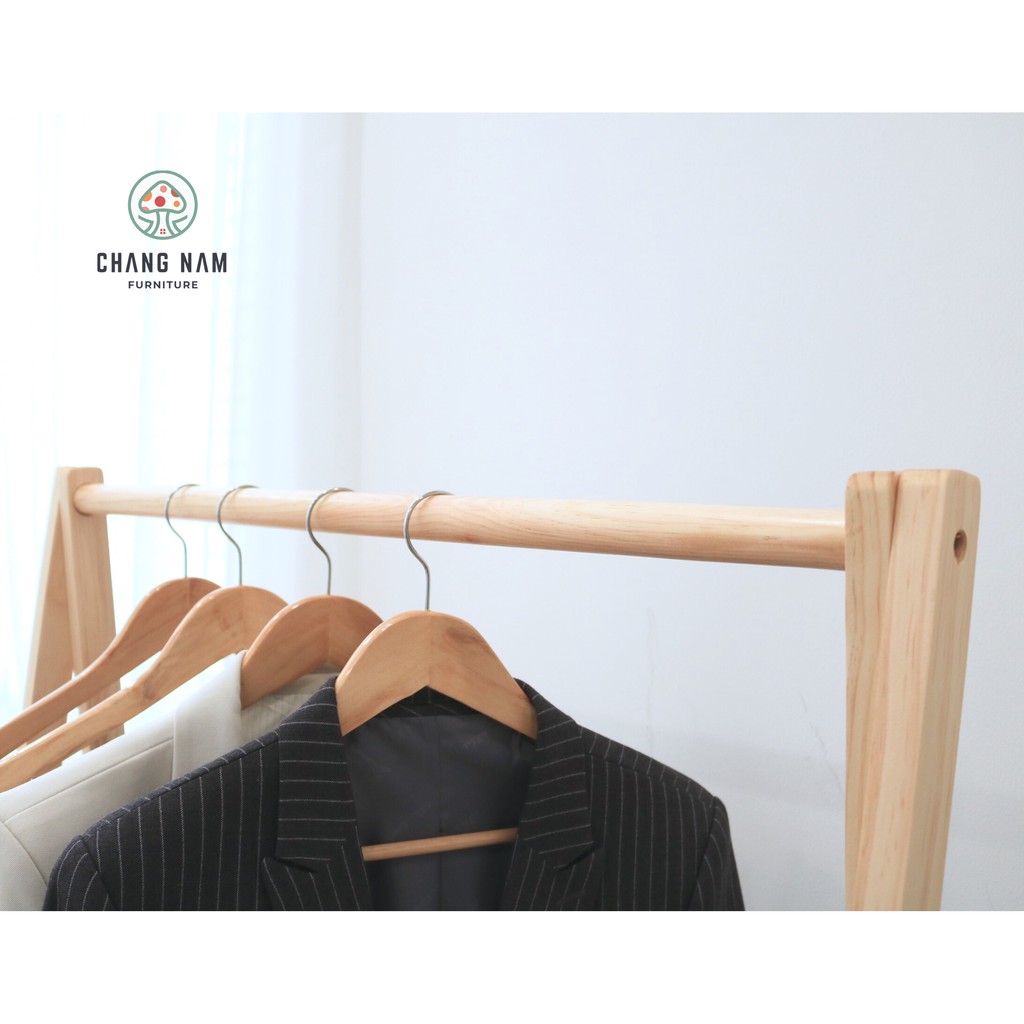 GIÁ TREO QUẦN ÁO CHỮ A HÀN QUỐC 2 TẦNG LẮP RÁP - NGANG 86CM - MÀU GỖ TỰ NHIÊN | BigBuy360 - bigbuy360.vn