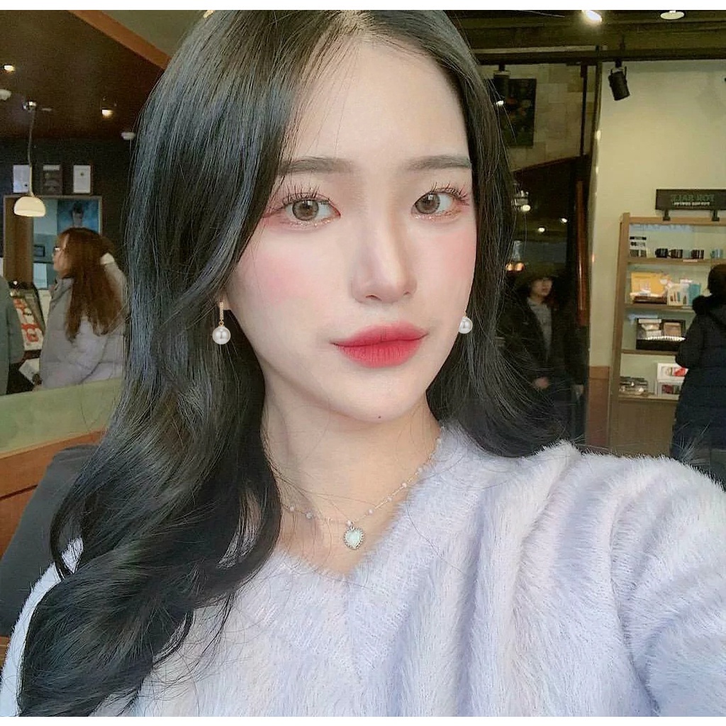 Bông tai bạc S925 đính đá/ ngọc trai giả thời trang Hàn Quốc cho nữ