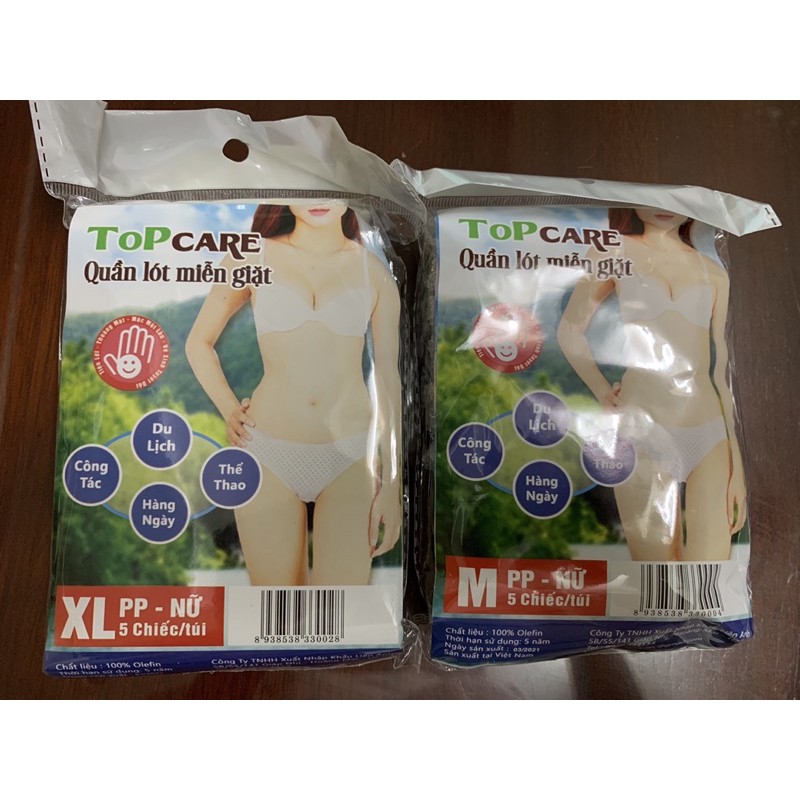 Quần lót miễn giặt PP giấy Topcare