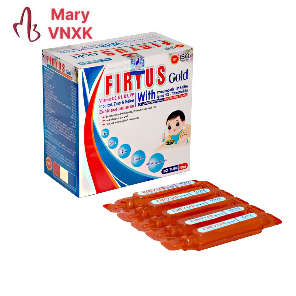 1 HỘP FIRYUS GOLD-GIÚP BÉ ĂN NGON VÀ TĂNG SỨC ĐỀ KHÁNG BÉ CHÍNH HÃNG