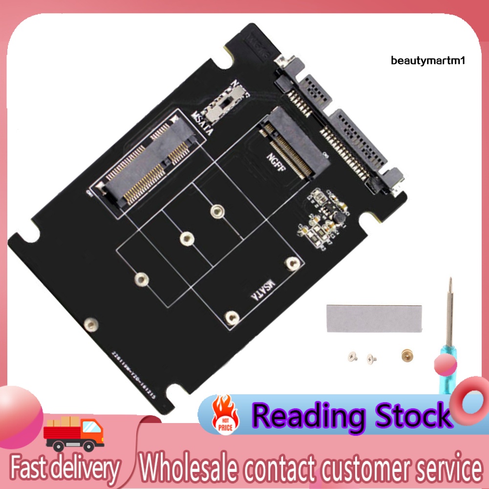 Bộ Chuyển Đổi Tốc Độ 65gbps Msata M.2 B-Key Ngff 2 Trong 1 Ssd Sang Sata 3