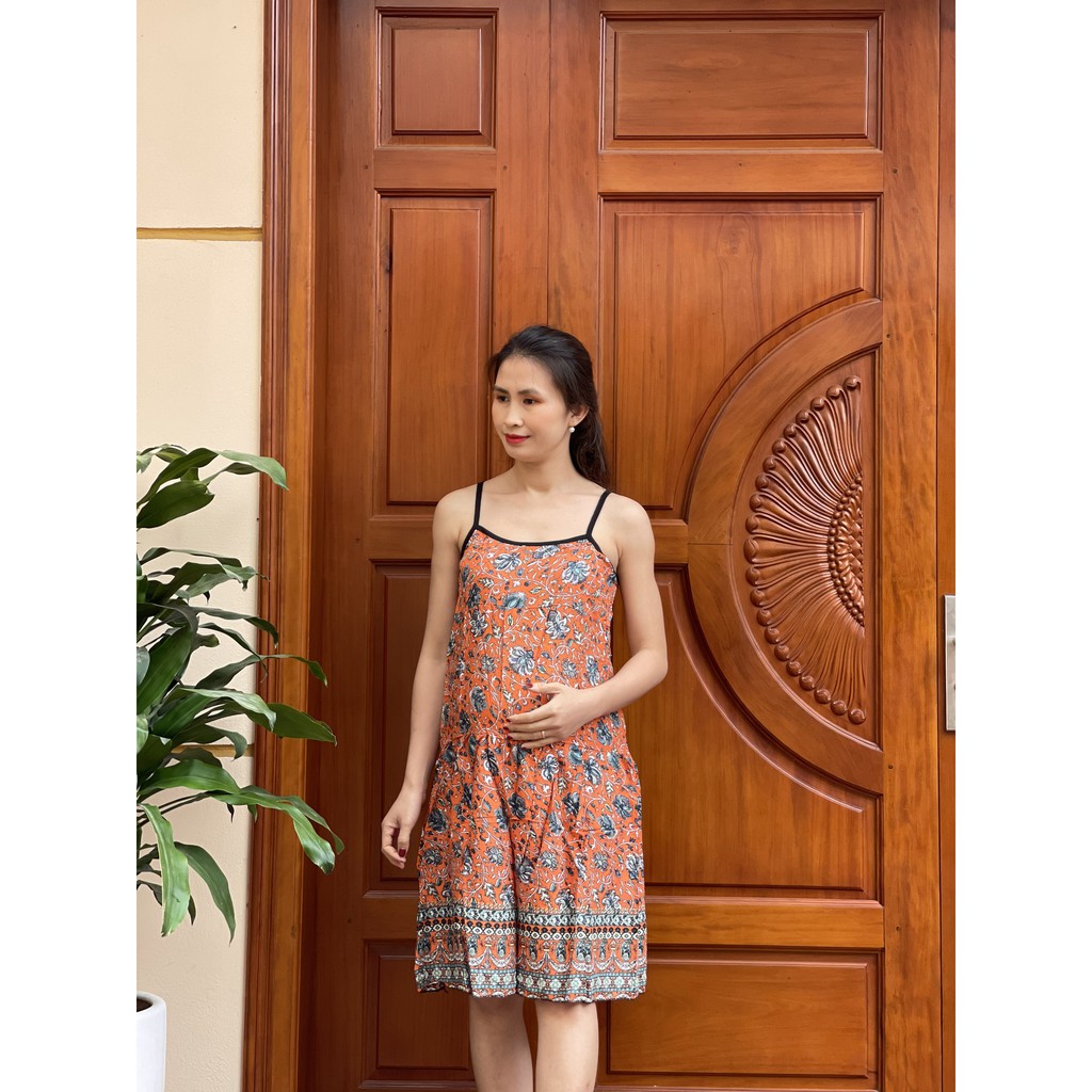 Kèm ảnh thật _Váy LANH BẦU 2 DÂY Siêu Mát mùa hè chất chuẩn đẹp