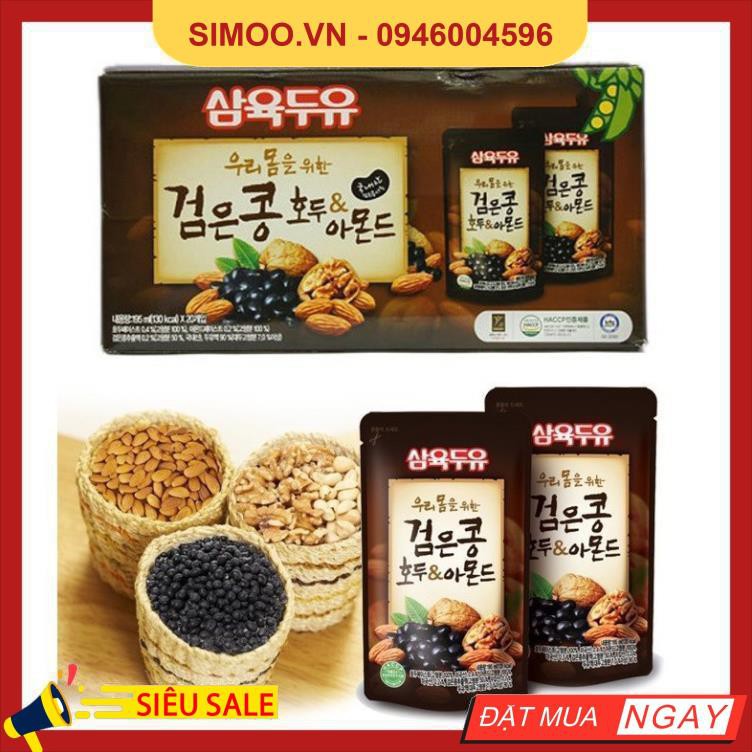 💥 ⚡ SẢN PHẨM CHÍNH HÃNG 💥 ⚡ Sữa Óc Chó Đậu Đen Hạnh Nhân Sahmyook Foods Hàn Quốc, Hộp 20 gói *195ml 💥 ⚡