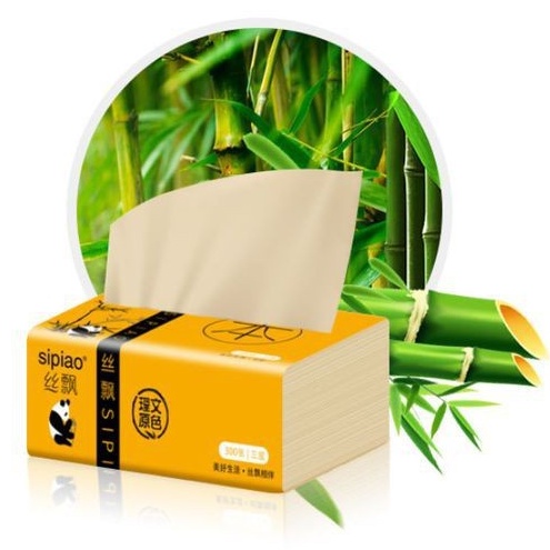 Giấy Ăn Gấu Trúc SIPIAO - Túi 300 Tờ Siêu Dai Cao Cấp