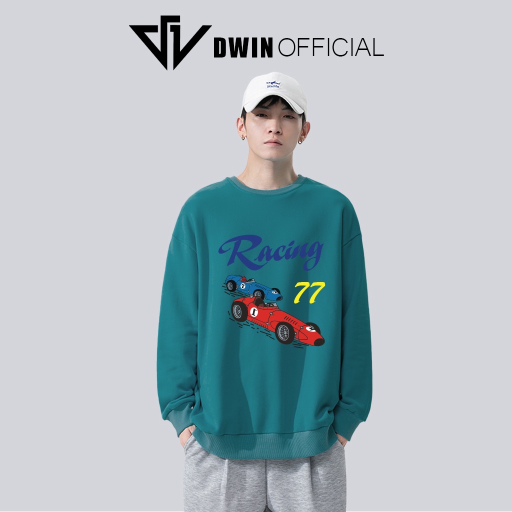 Áo sweater nỉ Racking unisex DWIN basic nam nữ form rộng oversize local brand SP00104