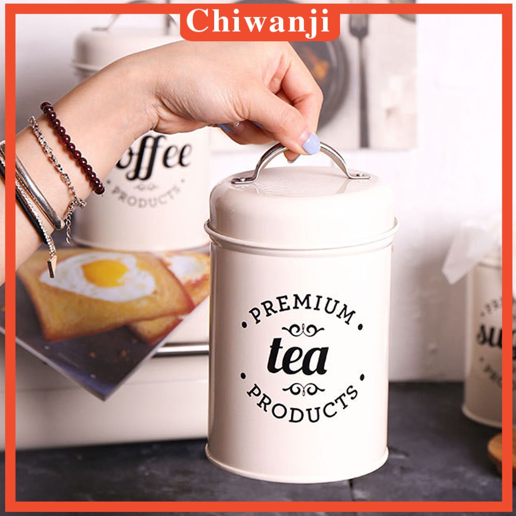 Bộ 3 Hộp Đựng Trà, Cà Phê Phong Cách Retro