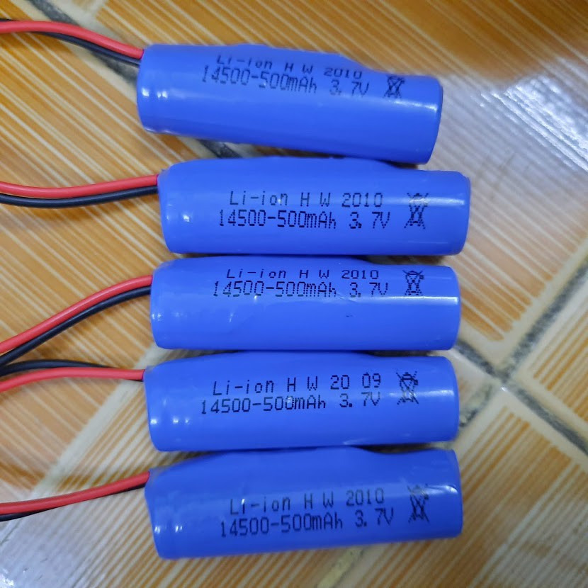 Pin 14500 3.7v 500mah / 800mah cho xe mô hình điều khiển