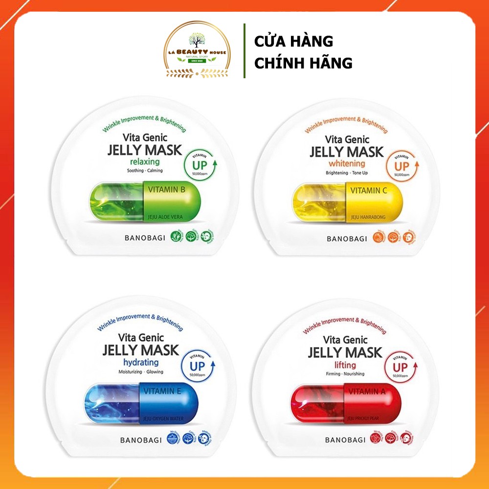 Mặt Nạ Giấy Viên Thuốc BNBG BANOBAGI Wrinkle Improvement Brightening Vita Genic Jelly Mask