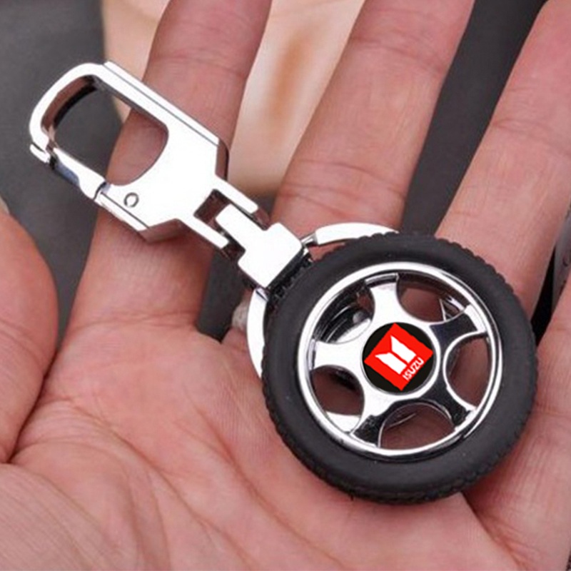 móc chìa khóa ô tô Isuzu móc khóa hợp kim lốp xe