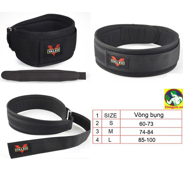 Đai Lưng Mềm Tập GYM Valeo Bản Bé Lifting Belt