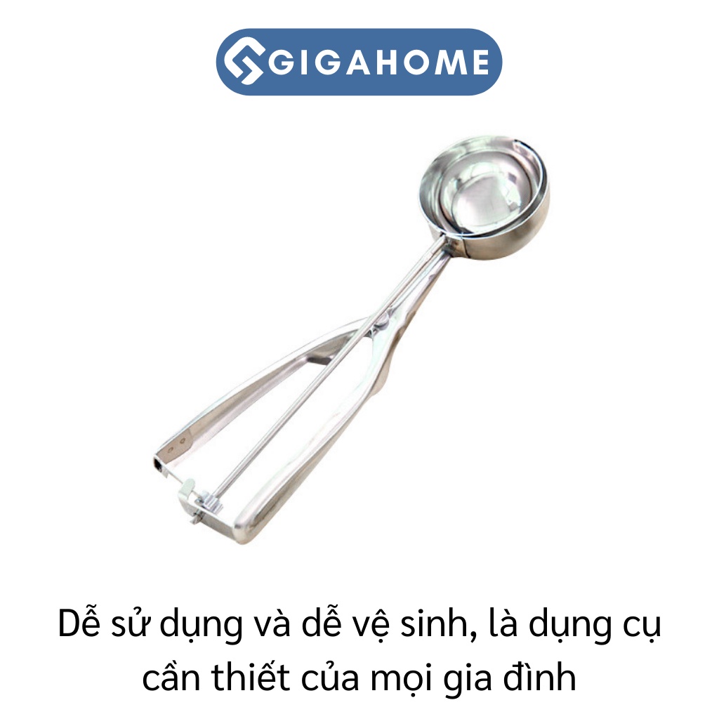 Dụng Cụ Muỗng Múc Xúc Kem Viên Tròn GIGAHOME Bằng Inox 5cm 9439
