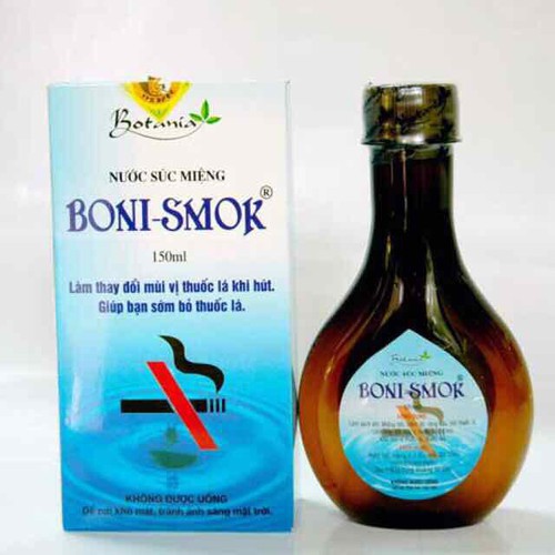 CHAI TO NƯỚC SÚC MIỆNG CAI THUỐC LÁ BONI SMOK 250ml
