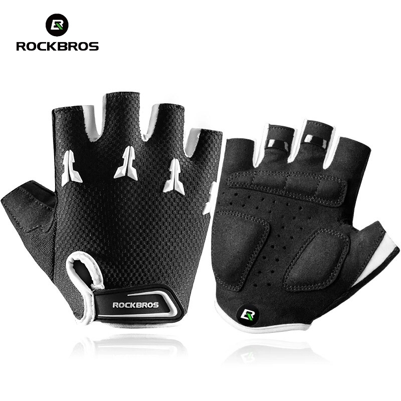 Găng tay hở ngón ROCKBROS thoáng khí chống sốc
