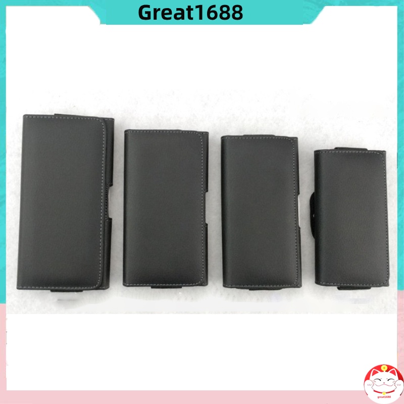 Bao da điện thoại loại nằm ngang có đai giữ thắt lưng tiện lợi dành cho nam