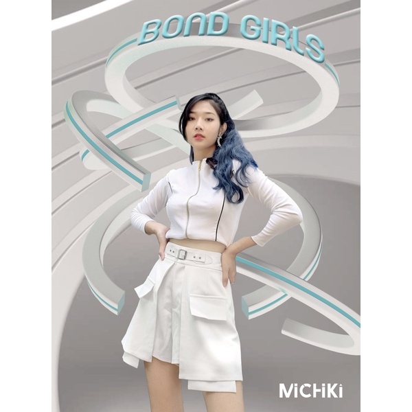 Váy Blackpink chữ A ngắn Michiki lưng cao phong cách Ulzzang - Hàng thiết kế cao cấp