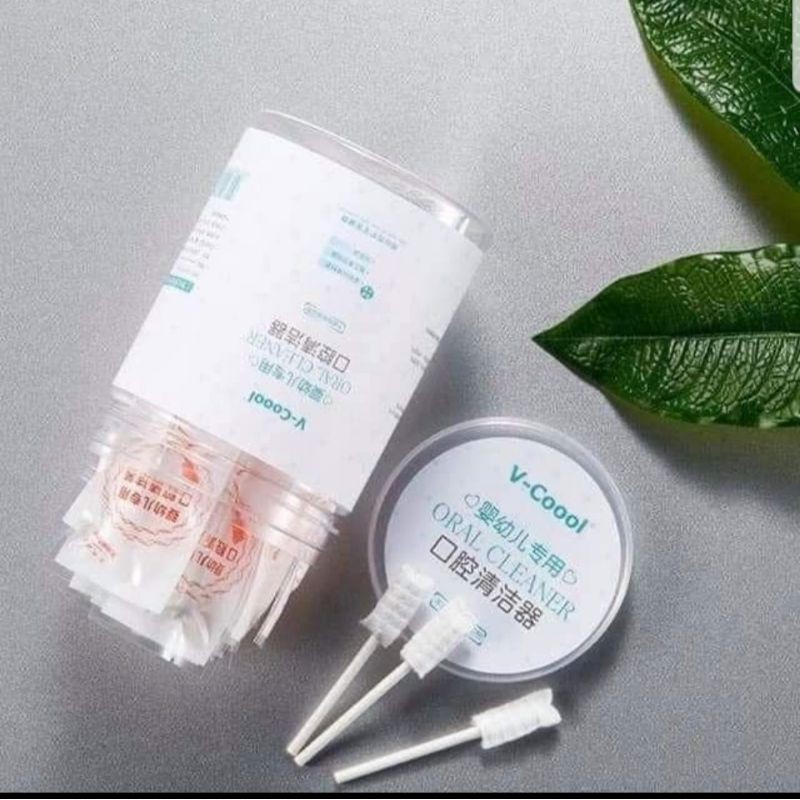 Hộp 30 Chiếc  Rơ Lưỡi Vcool Tiện Lợi Vệ Sinh Răng Miệng Hàng Ngày Cho Bé