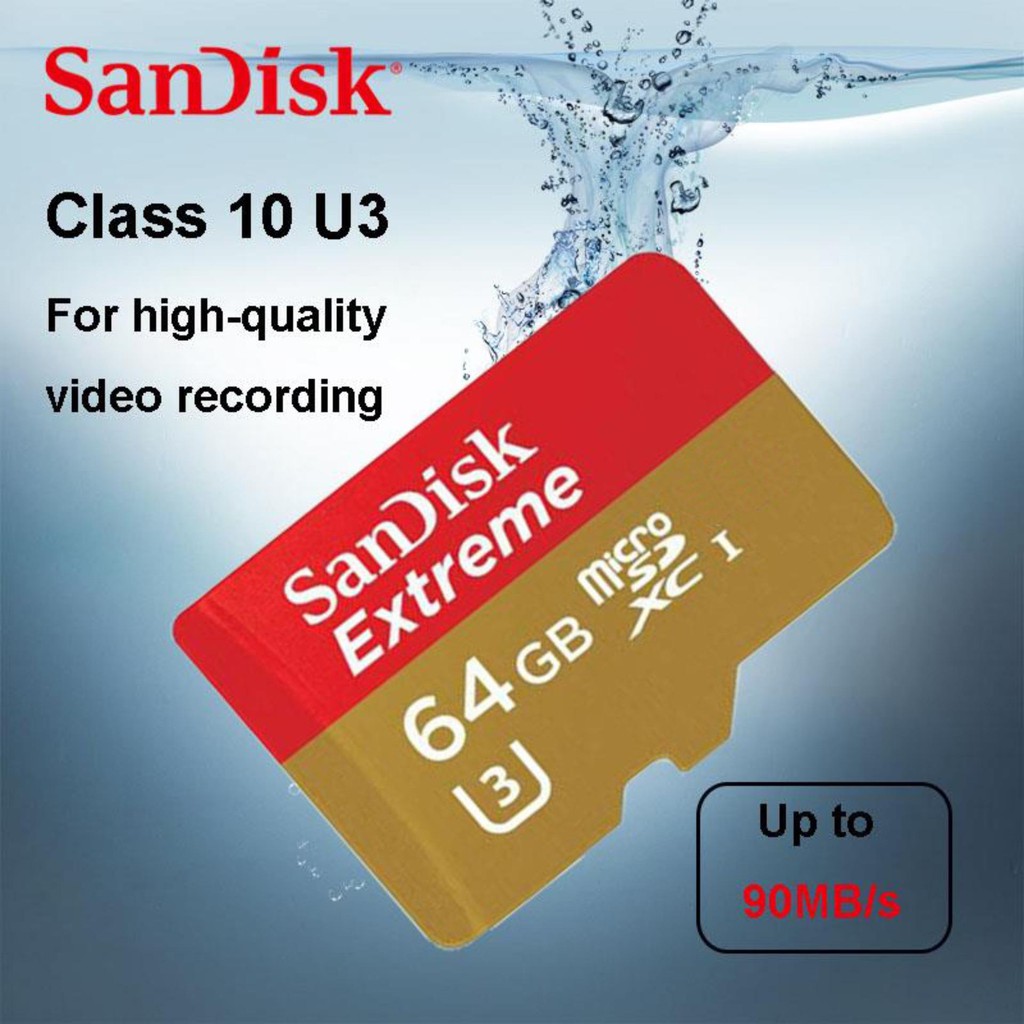  Thẻ nhớ microSDXC Sandisk Extreme 667X V30 64GB UHS-I U3 100MB/s - NO BOX (Gold)