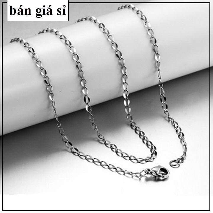 Dây chuyền nữ inox cao cấp kiểu khía đẹp, không mặt, không đen vĩnh viễn giá hủy diệt